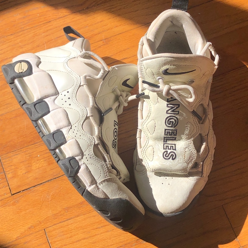 Nike Air More Money Los Angeles White High Top Sneaker Basketball Fashion - Picture 1 of 13